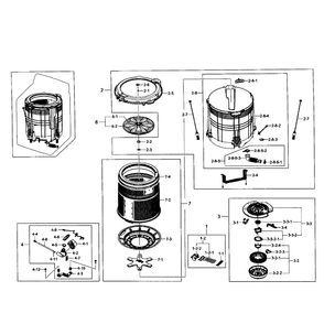 Part Location Diagram of DC60-00067B Samsung Flange Shaft