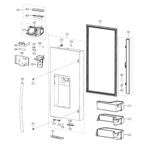 L Refrig Door Diagram and Parts List for RF4287HAWP XAA-00 Samsung Refrigerator