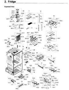 Fridge Diagram and Parts List for RF23HTEDBSR AA-0004 Samsung Refrigerator
