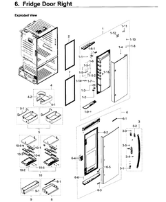 Fridge Door R Diagram and Parts List for RF28HDEDPBC AA-0005 Samsung Refrigerator