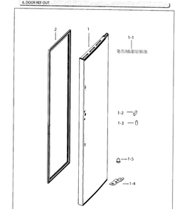Part Location Diagram of DA91-04328E Samsung Door Foam Assembly Outer
