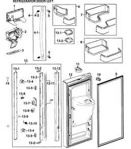 Part Location Diagram of DA97-06417D Samsung French Assembly