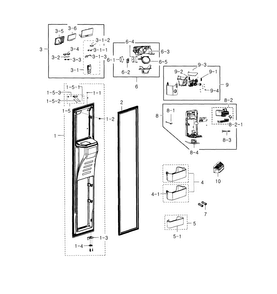 Part Location Diagram of DA97-14704F Samsung Dispenser Cover Assembly