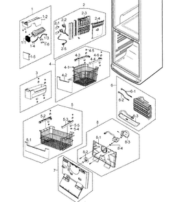 Part Location Diagram of DA97-02203H Samsung Ice Maker Assembly