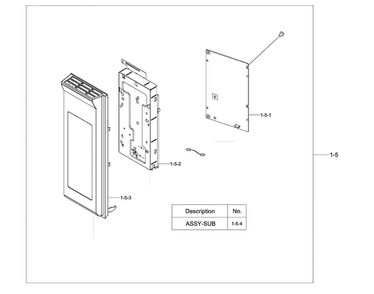 Control Box Diagram and Parts List for ME21F606MJT AA-0000 Samsung Microwave