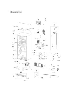 Part Location Diagram of DA97-13257B Samsung Assembly COVER COMP;RT6500M-RT21