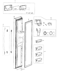 Fre Door Diagram and Parts List for RS263TDRS XAA Samsung Refrigerator
