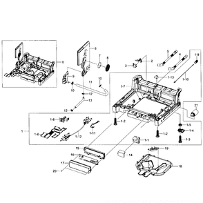 Base Assembly Diagram and Parts List for DW7933LRASR AA-01 Samsung Dishwasher