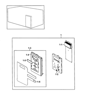 Control Assy Diagram and Parts List for SMH9151B XAA-0000 Samsung Microwave