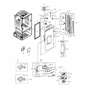 Frdige Door L Diagram and Parts List for RF23HTEDBSR AA-0004 Samsung Refrigerator