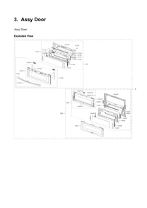 Door Assembly Diagram and Parts List for NX60A6751SG AA-00 Samsung Range
