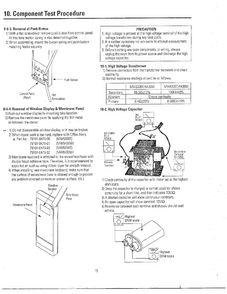 Component Test Procedure Diagram and Parts List for MW6330T XAA Samsung Microwave