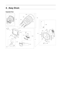 Part Location Diagram of DC97-21492A Samsung Back Drum Assembly
