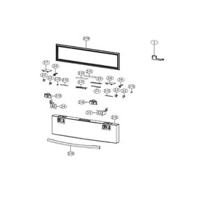 Convection Door Diagram and Parts List for RF4287HAWP XAA-00 Samsung Refrigerator