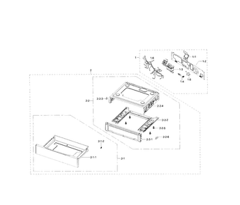 Drawer Diagram and Parts List for NX58H5600SS AA-0000 Samsung Range