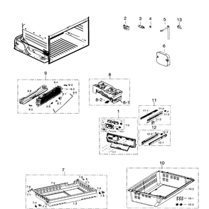 Freezer Diagram and Parts List for RF26HFENDSR AA-02 Samsung Refrigerator