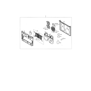 Cooktop Assembly Diagram and Parts List for NE599N1PBSR AC-00 Samsung Range