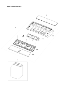 Control Panel Assembly Diagram and Parts List for DV45K7100EW A3-00 Samsung Dryer