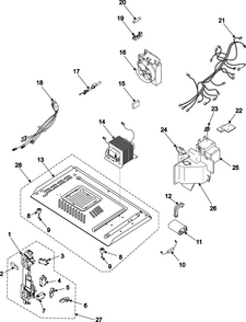 Part Location Diagram of DE66-00117A Samsung Stopper Latch