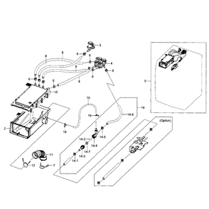 Housing Drawer Diagram and Parts List for WF520ABW XAA-01 Samsung Washer