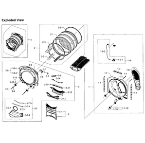 Part Location Diagram of DC97-08698P Samsung Drum