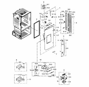 Frdige Door L Diagram and Parts List for RF23HCEDBWW AA-0003 Samsung Refrigerator