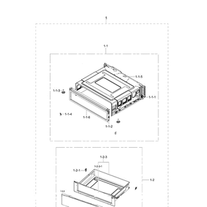 Drawer Diagram and Parts List for NE59J7630SS AA-0002 Samsung Range