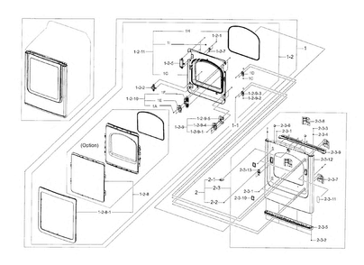 Part Location Diagram of DC61-03331B Samsung Glass holder