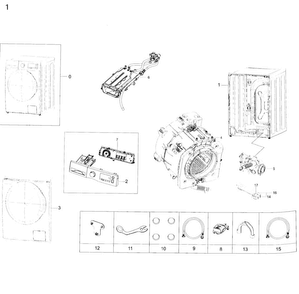 Part Location Diagram of DC67-00208B Samsung CAP-FIXER;WF8602NHS/XFA,