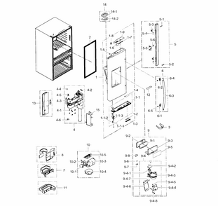 Refrigerator Door L Diagram and Parts List for RF31FMESBSR AA-0003 Samsung Refrigerator