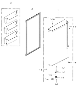 Part Location Diagram of DA97-14482A Samsung Guard Assembly (Left)