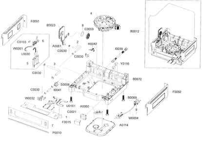 Base Assy Diagram and Parts List for DMR77LHS XAA-00 Samsung Dishwasher