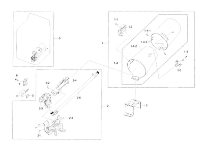 Duct Heater-gas Diagram and Parts List for DV45H7200GW A2-0000 Samsung Dryer