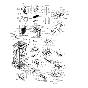 Fridge Diagram and Parts List for RF23HCEDBSR AA-07 Samsung Refrigerator