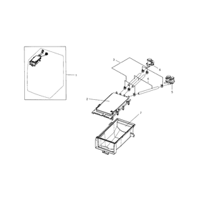 Housing-Drawer Diagram and Parts List for WF218ANB XAA-01 Samsung Washer