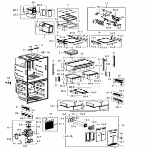 Fridge Diagram and Parts List for RF28K9380SR (AA)(0003) Samsung Refrigerator