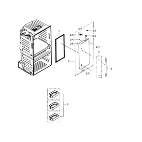 Fridge Door R Diagram and Parts List for RF25HMEDBBC AA-03 Samsung Refrigerator