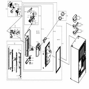 Fridge Door Left Diagram and Parts List for RF28N9780SR (AA)(0002) Samsung Refrigerator