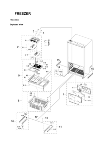 Freezer Parts Diagram and Parts List for RF29BB8900AC AA-00 Samsung Refrigerator