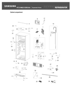 Part Location Diagram of DA61-13109A Samsung HINGE-LOW;RT6500M,REVERSIBLE TYPE,PO-SPH