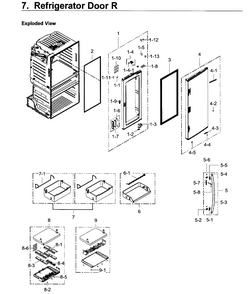 Fridge Door R Diagram and Parts List for RF28JBEDBSR AA-0003 Samsung Refrigerator