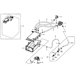 Drawer Housing Diagram and Parts List for WF455ARGSWR AA-0001 Samsung Washer