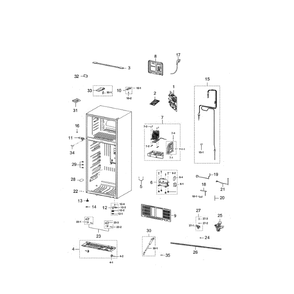 Part Location Diagram of DA97-17321H Samsung Circuit Motor Support Assembly