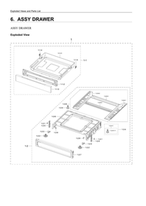 Drawer Assembly Diagram and Parts List for NE63A6111SW AA-00 Samsung Range
