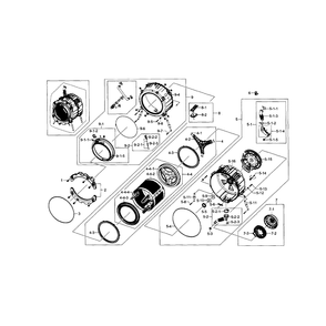 Tub And Drum Diagram and Parts List for WF448AAP XAA-06 Samsung Washer