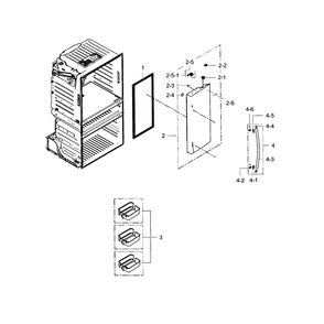 Refrigerator Door R Diagram and Parts List for RF28HMEDBSR AA-0009 Samsung Refrigerator