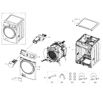 Part Location Diagram of DC97-16144A Samsung Drawer Assembly