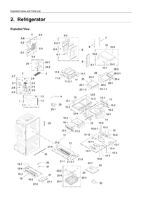 Refrigerator Diagram and Parts List for RF28HMEDBSR AA-0009 Samsung Refrigerator
