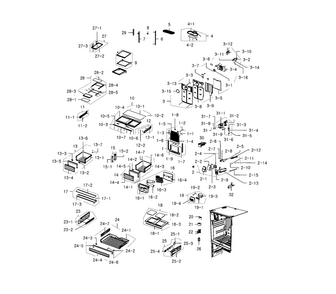 Fridge Diagram and Parts List for RFG237AABP XAA-0004 Samsung Refrigerator
