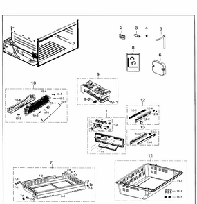 Frezer Diagram and Parts List for RF26HFENDWW AA-0000 Samsung Refrigerator